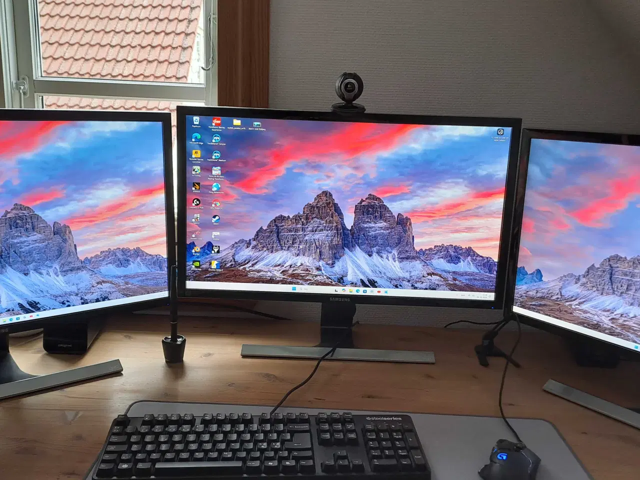 Billede 1 - Samsung 3 x 28" 4K UHD skærm setup