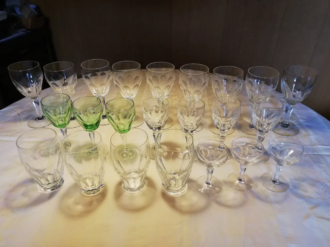 Billede 2 - Windsor glas med facetslibninger fra Kastrup 