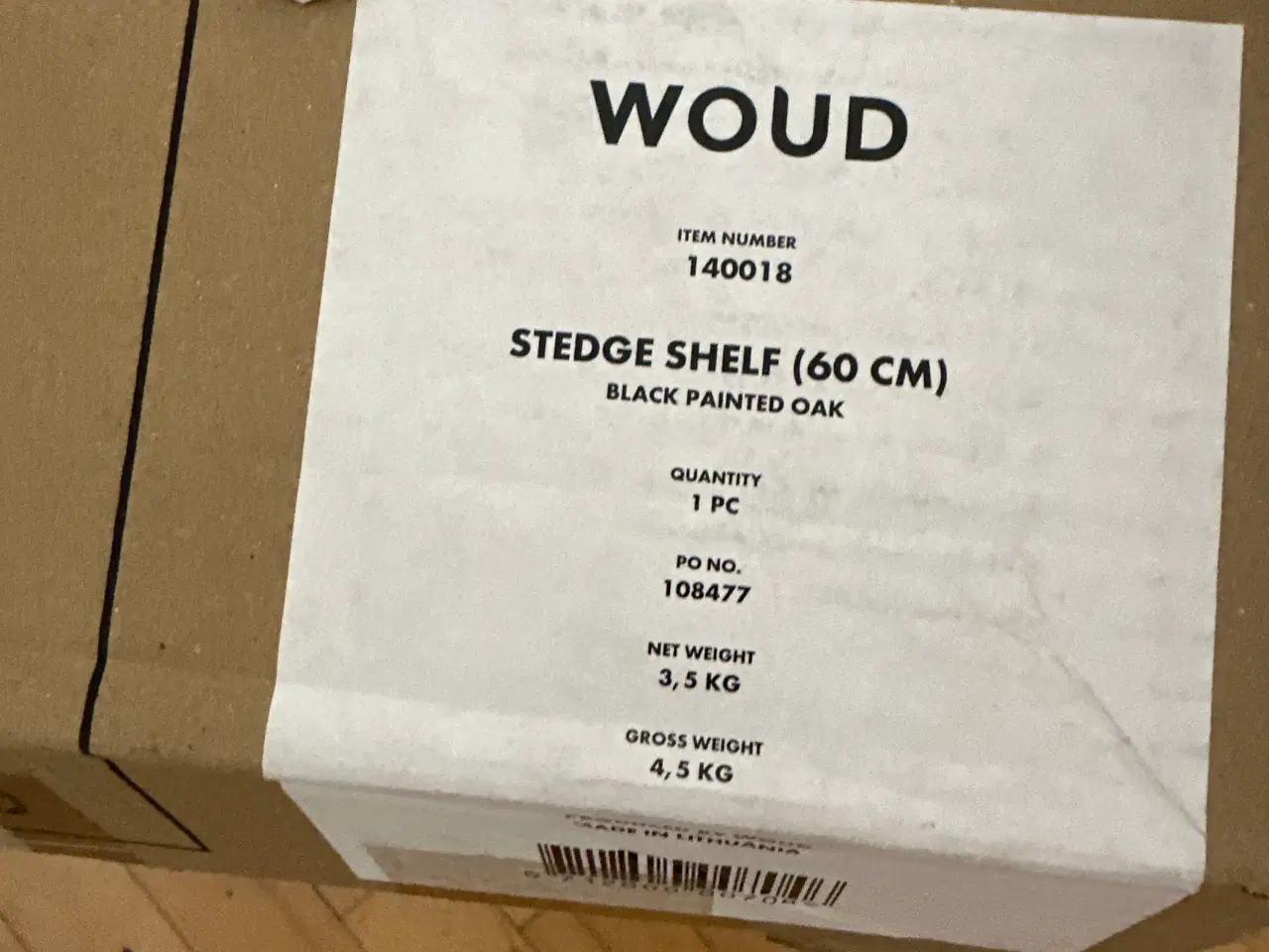 Billede 8 - Woud stedge hylder I sort og I røget eg
