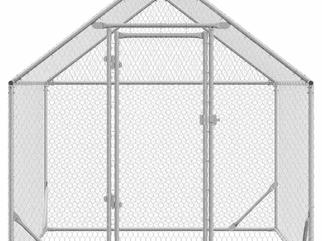 Billede 4 - Hønsebur Sølv 200x170x177cm Galvaniseret stål