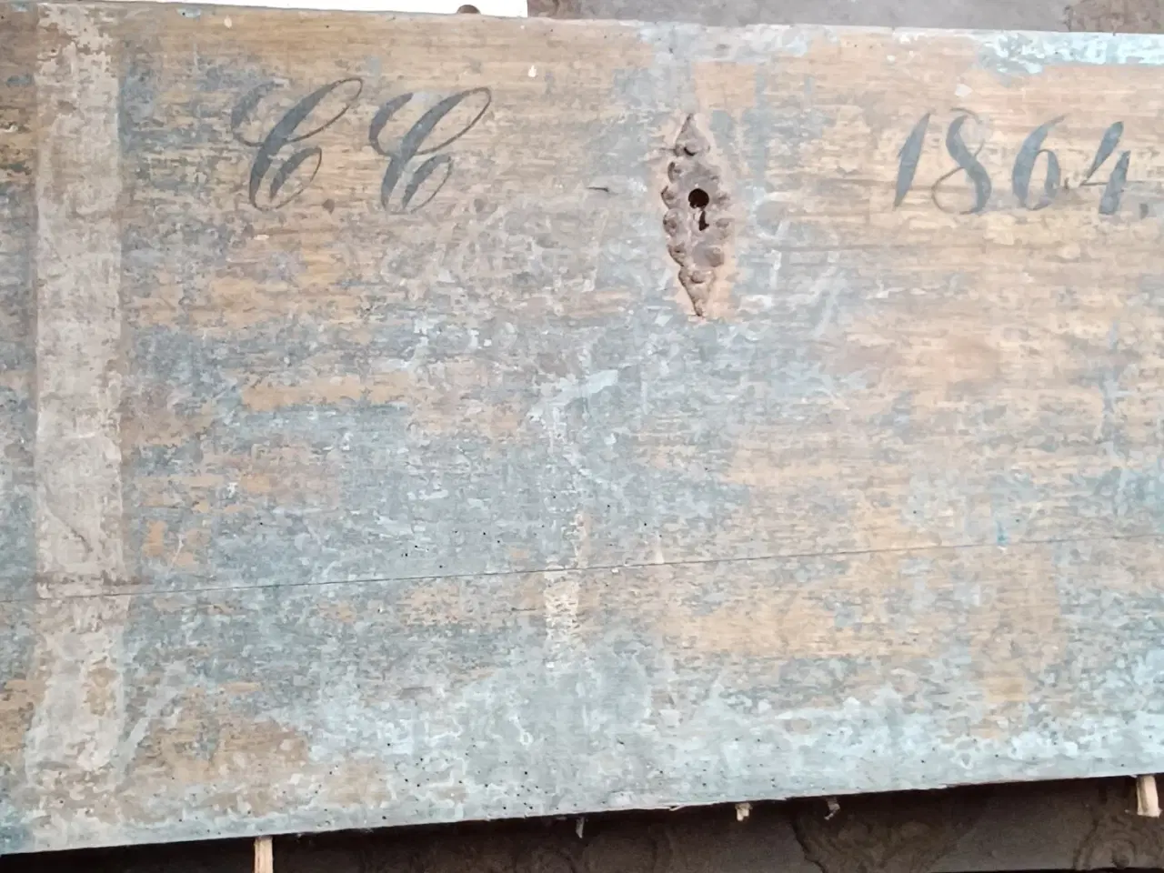 Billede 1 - Antik frontplade, originalmalet.