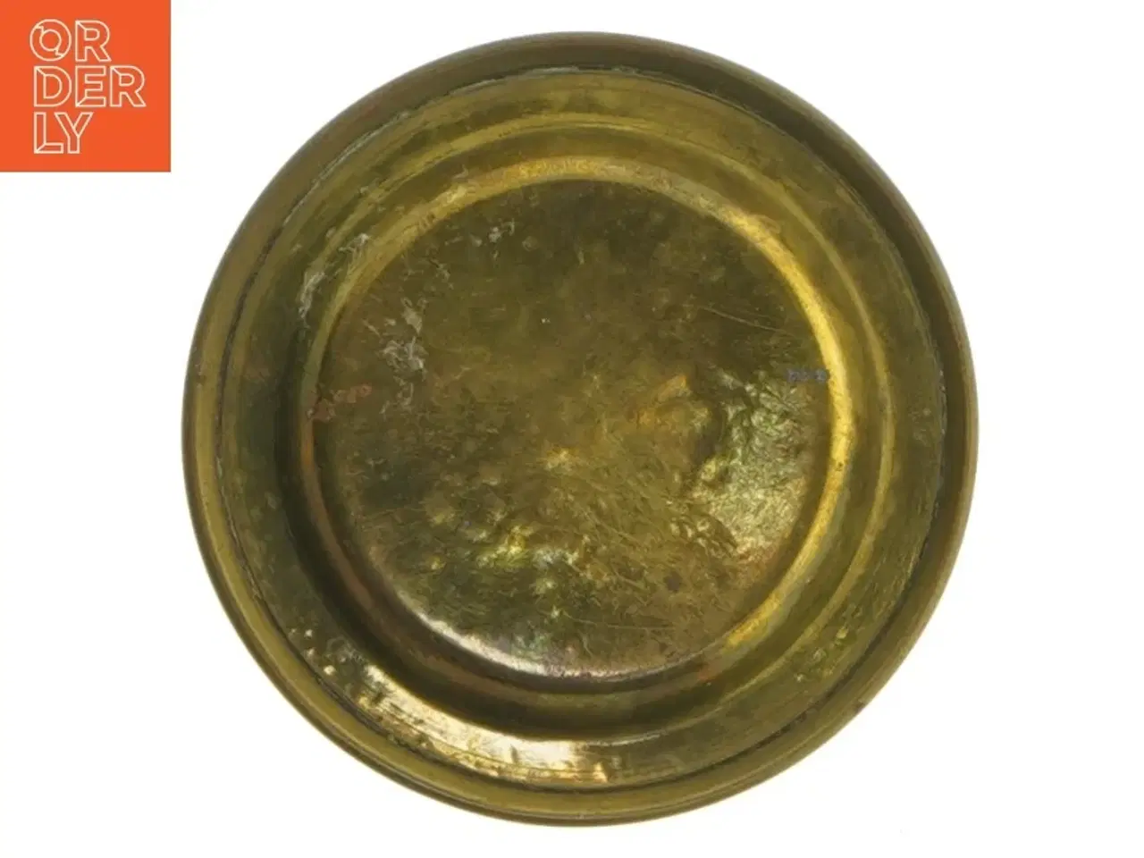 Billede 7 - Messingsæt med graveringer (str. Ø. 11,5 cm. og. 9,5 cm. og 5,5 cm)