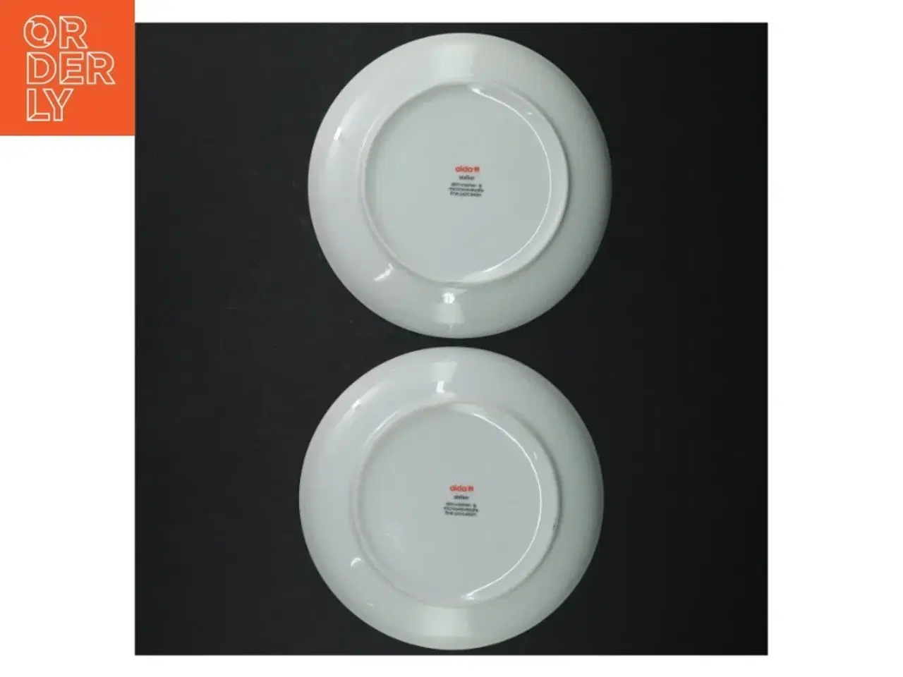 Billede 3 - Hvide porcelænstallerkener fra Aida (str. Ø. 17,5 cm)