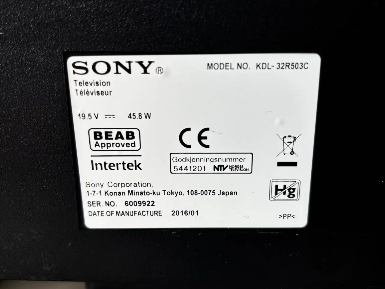 Billede 2 - Sony 32” fjernsyn