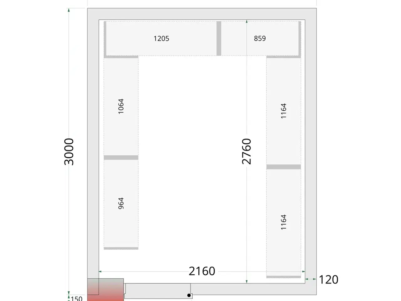 Billede 2 -  Tefcold Fryserum – 2400 x 3000 x 2200 mm