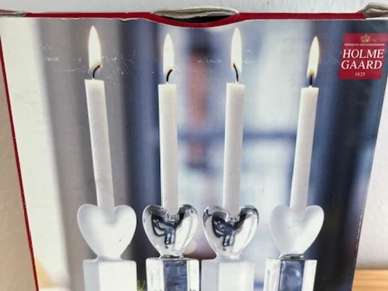 Billede 6 - 4 Smukke Holmegaard "Heart" hjertestager