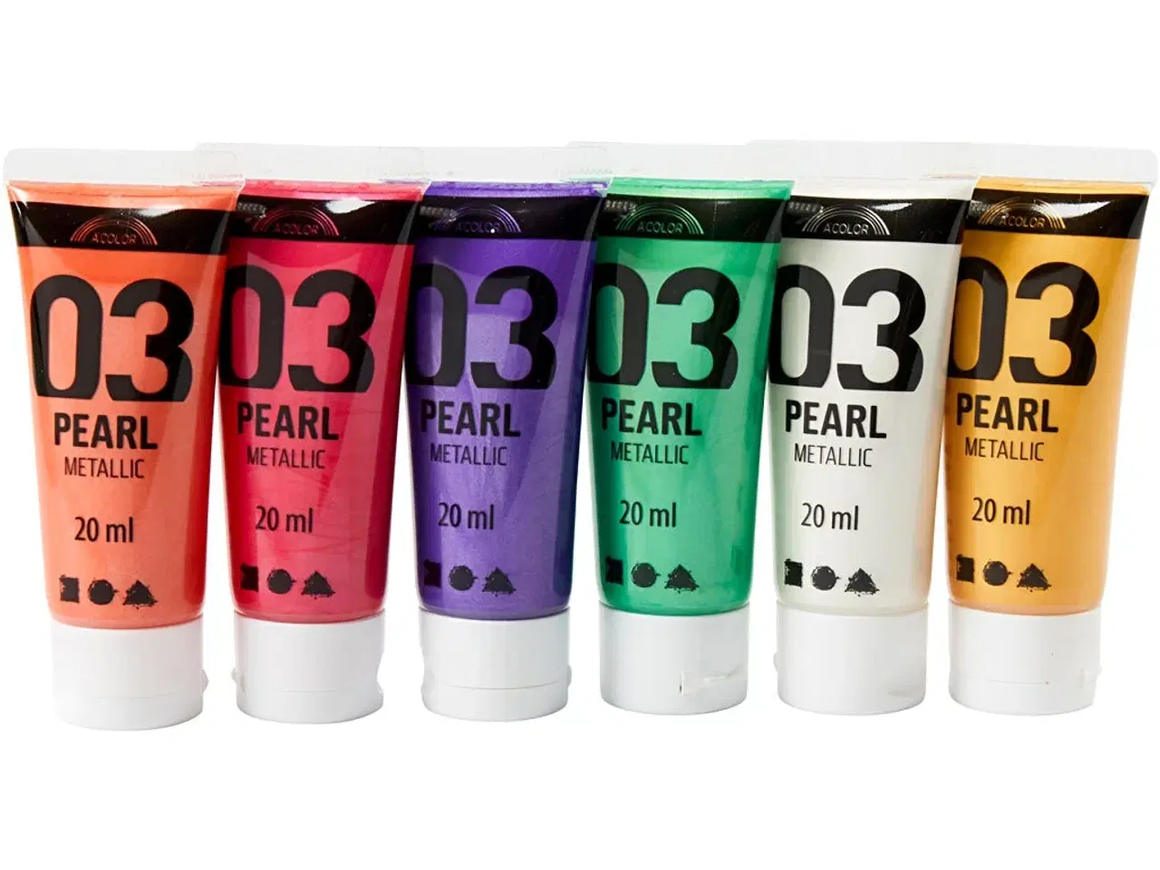 Billede 1 - Akrylmaling Metallic - 6 farver á 20 ml