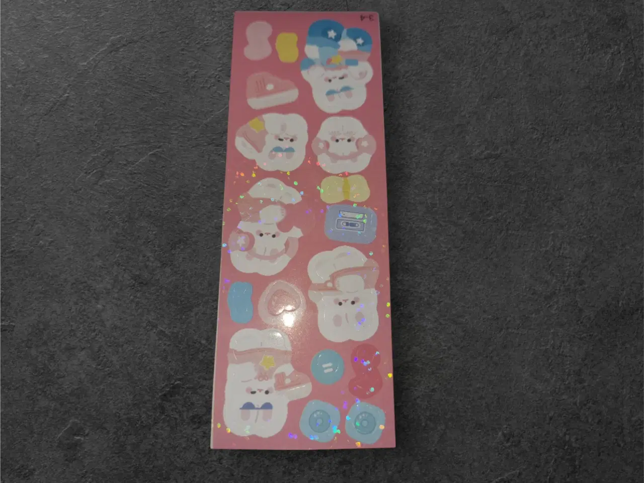 Billede 8 - Bjørnefest på Klistermærke – Søde Motiver i Lyserø