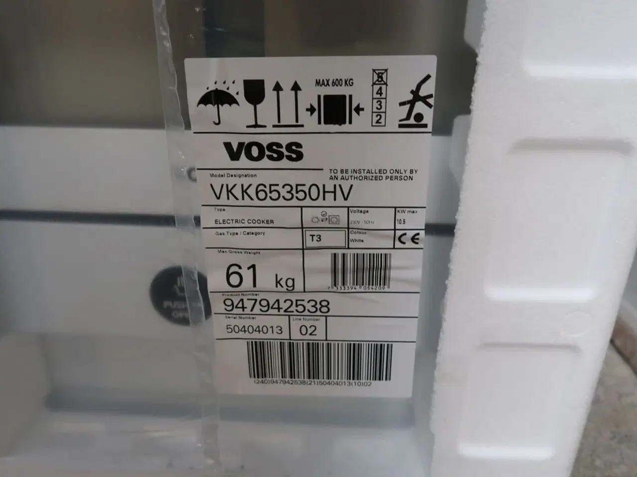 Billede 2 - Keramisk komfur VOSS VKK65350HV