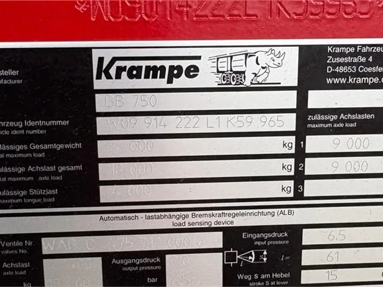 Billede 17 - Krampe Big Body 750 Hydraulisk Klapbar side