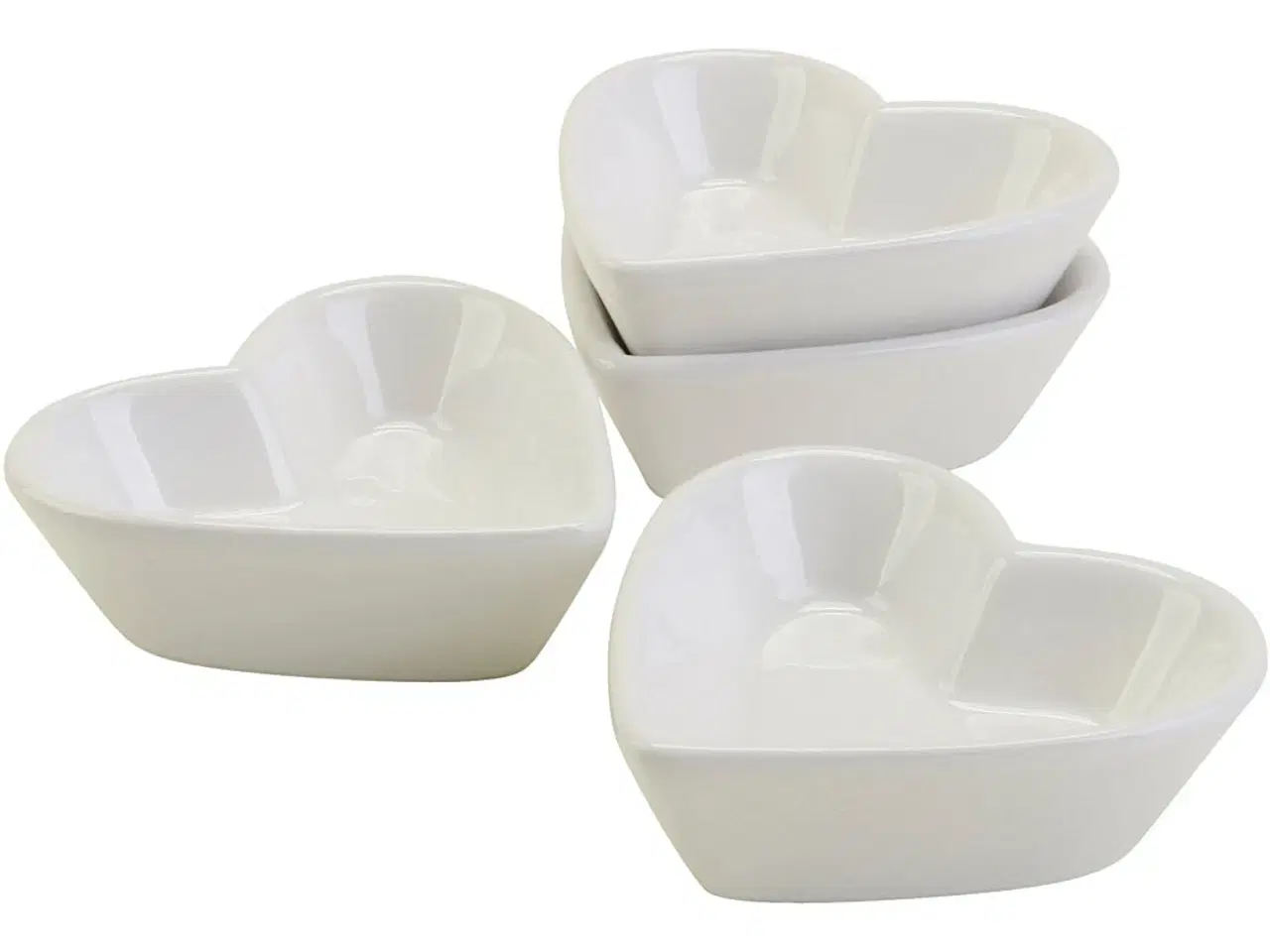 Billede 1 - Hjerteformede skåle i porcelæn - 12 stk. 8 cm