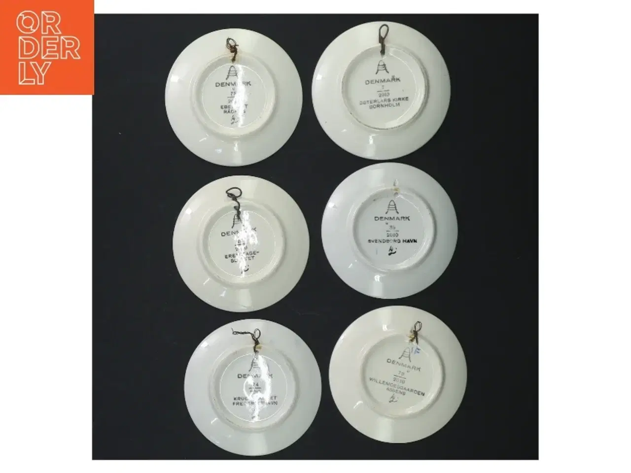 Billede 4 - Sæt med 6 dekorative porcelænsplatter (str. Ø. 8,5 cm) fra Aluminia