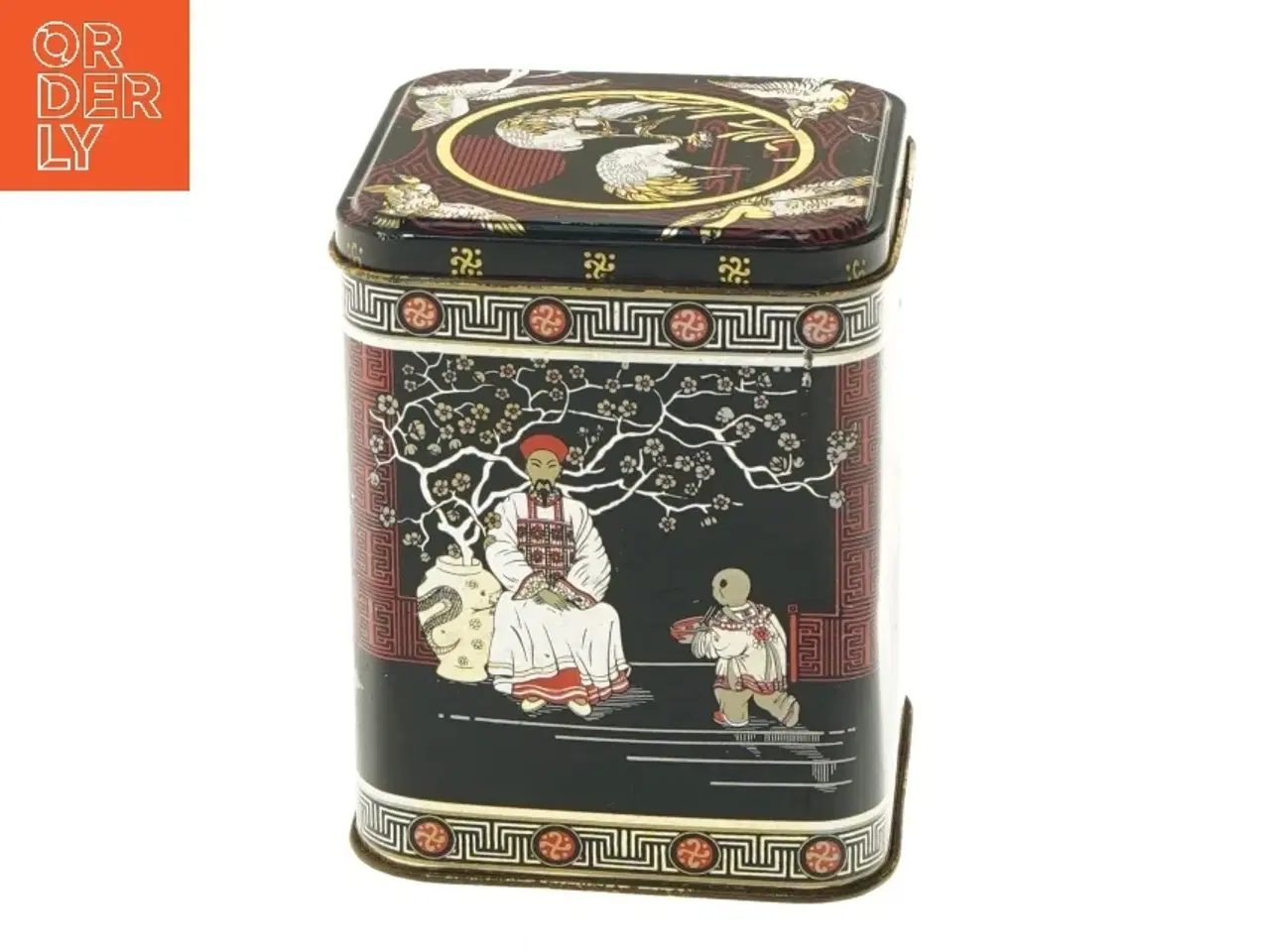 Billede 1 - Orientalsk thedåse i sort (str. 11x9 cm)