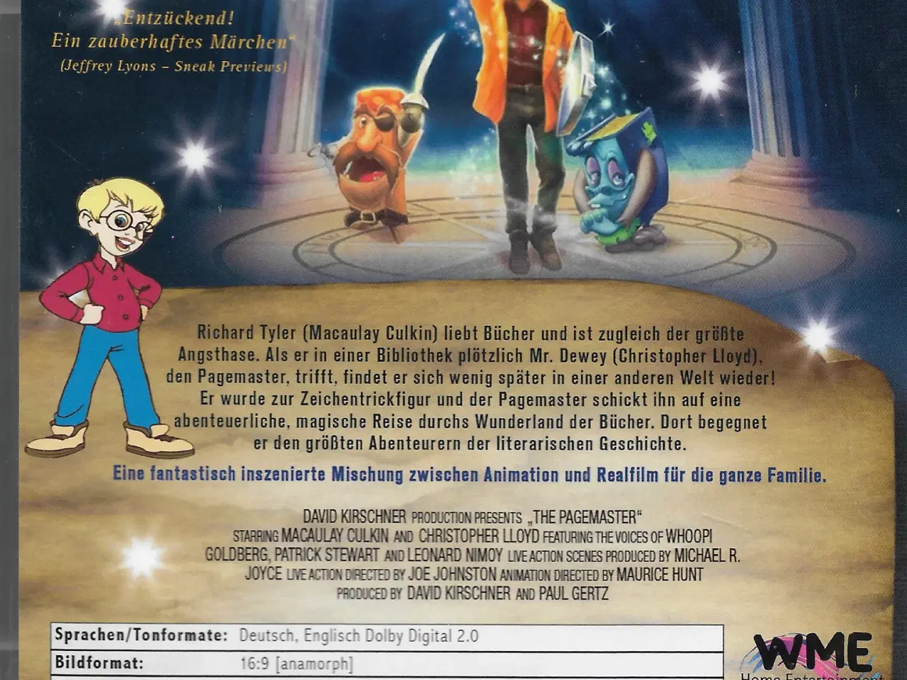 Billede 2 - The Pagemaster - Bøgernes Herre Ny i folie