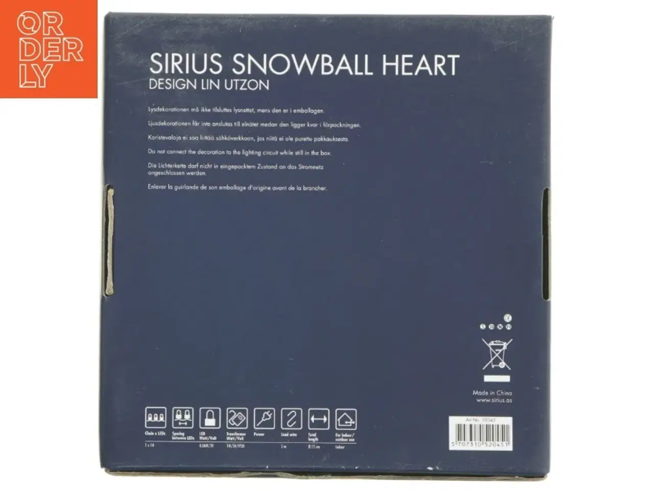 Billede 4 - Sirius Snowball Heart lysdekoration fra Sirius (str. 15 cm)