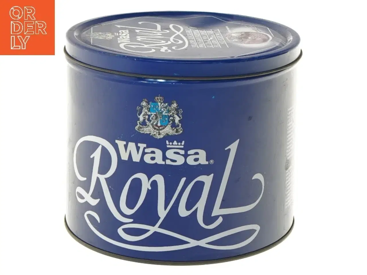 Billede 1 - Wasa Royal metalbeholder fra Wasa (str. Ø 19,5 cm længde 16 cm)