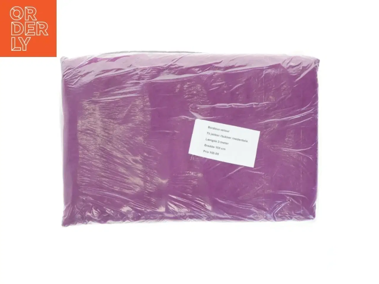 Billede 3 - Bordeaux velour stof