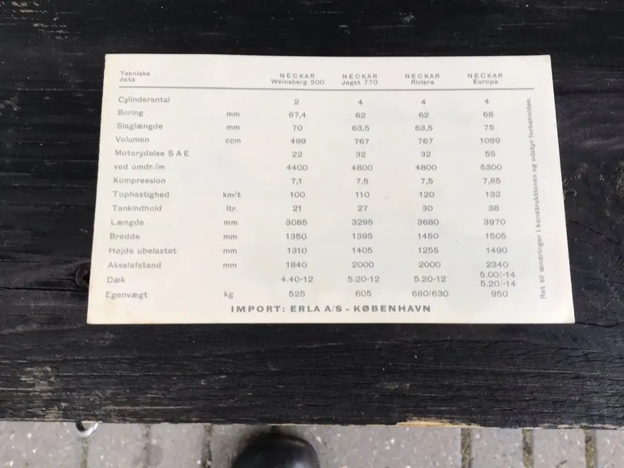 Billede 3 - Neckar salgsbrochure gammel