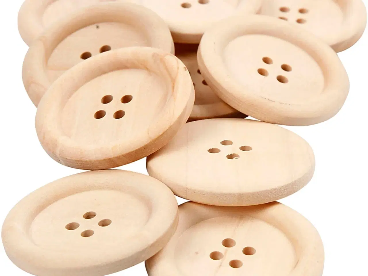 Billede 1 - Ubehandlede træknapper 35 mm - 10 stk.