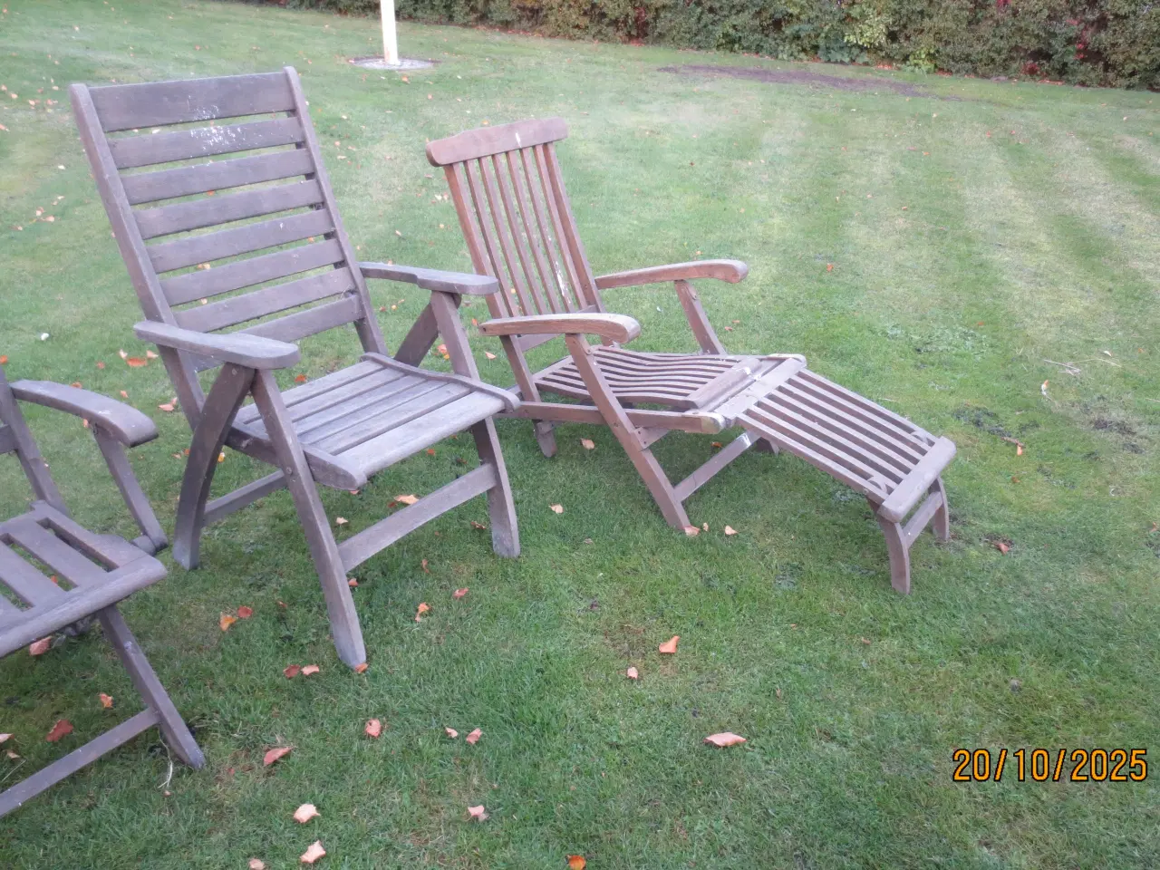 Billede 7 - 4 stk Teak havestole / liggestol