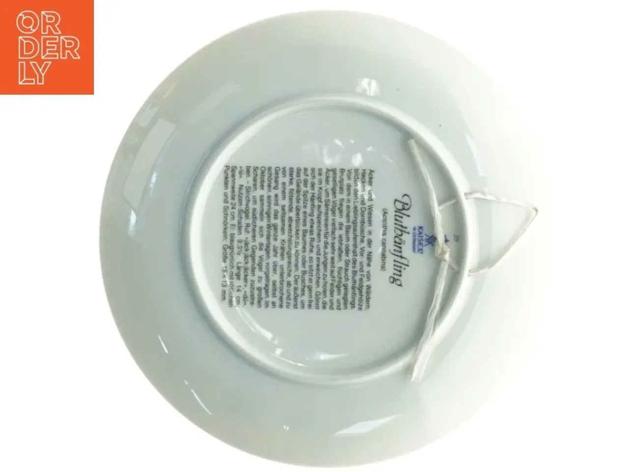 Billede 4 - Dekorativ porcelænstallerken med fuglemotiv fra Kaiser (str. Diameter 20 cm)