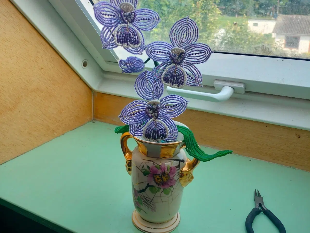 Billede 2 - French beaded Orchid 