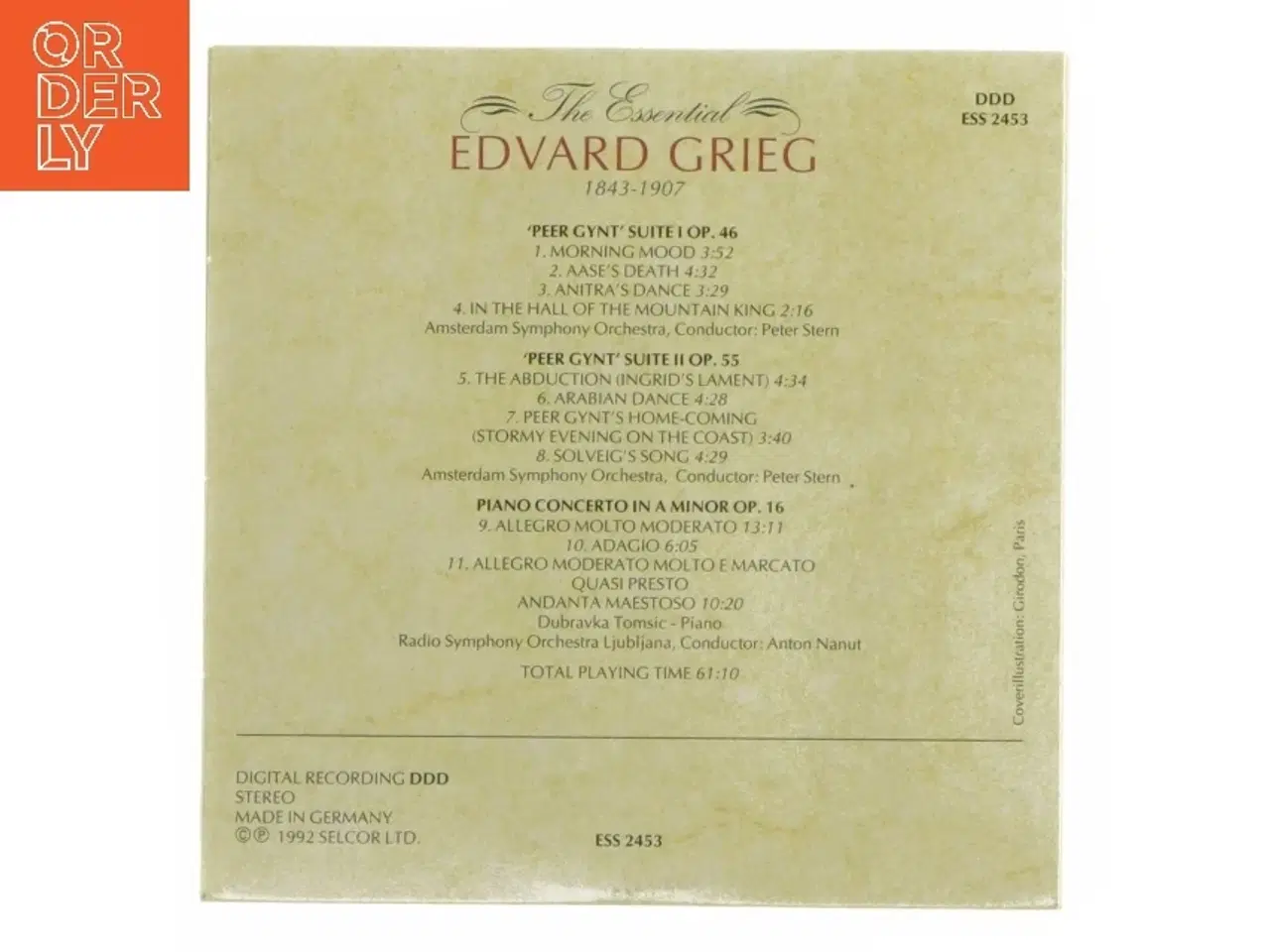 Billede 2 - CD med musik af Edvard Grieg