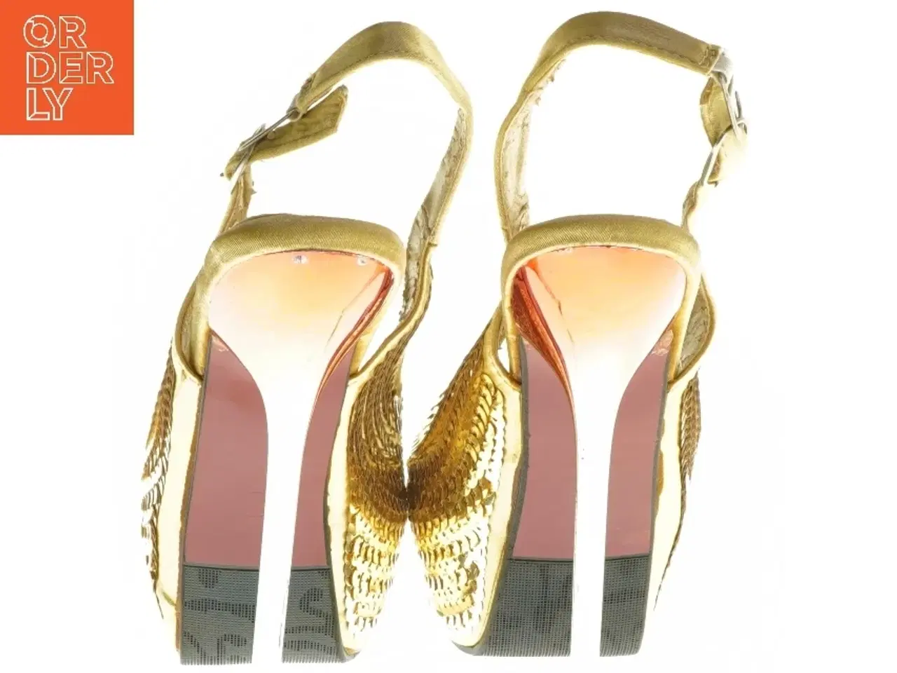 Billede 3 - Guld stiletter i størrelse 37 (str. 37 )