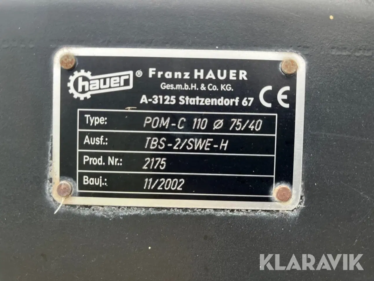 Billede 6 - Frontlæsser Hauer Pom-c 110 ø 75/40 med joystick