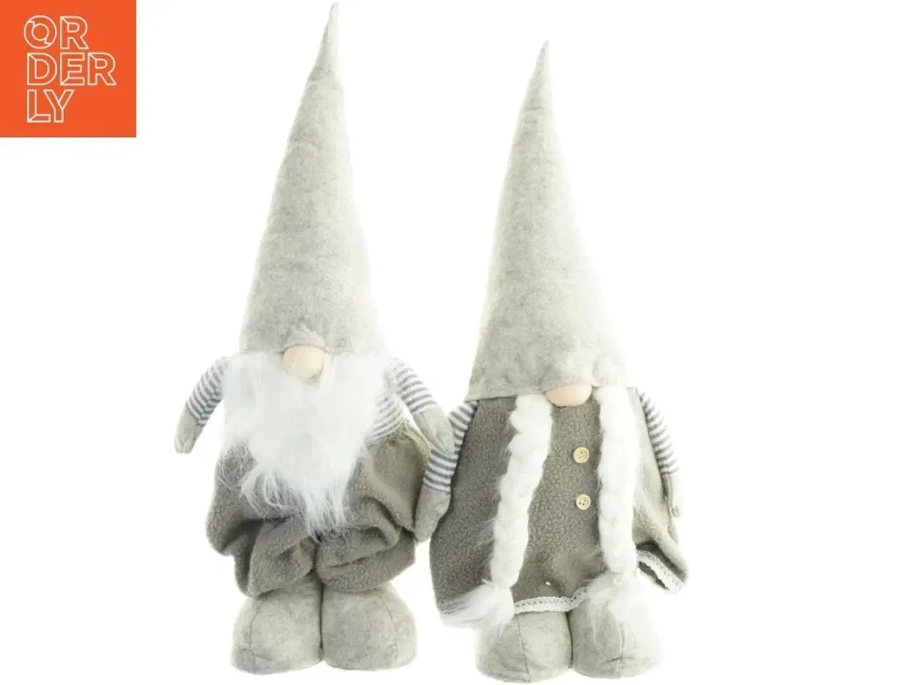 Billede 1 - Nissepar i stof (str. 64 cm)