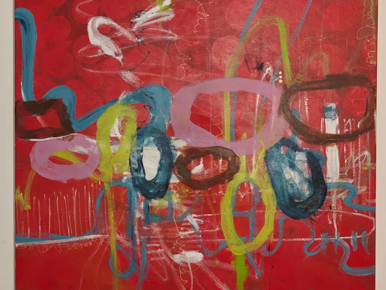 Billede 2 - Abstrakt maleri serie i kraftige røde nuancer