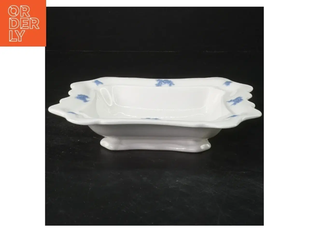 Billede 1 - Gustavberg Blå Blom skål (str. 19x17x3,5 cm)