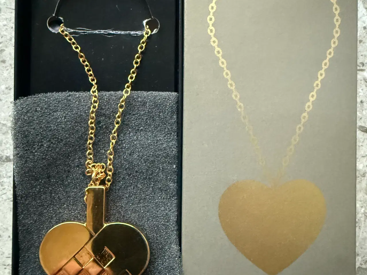 Billede 1 - Georg Jensen Ornament Forgyldt Flettet Hjerte 1997