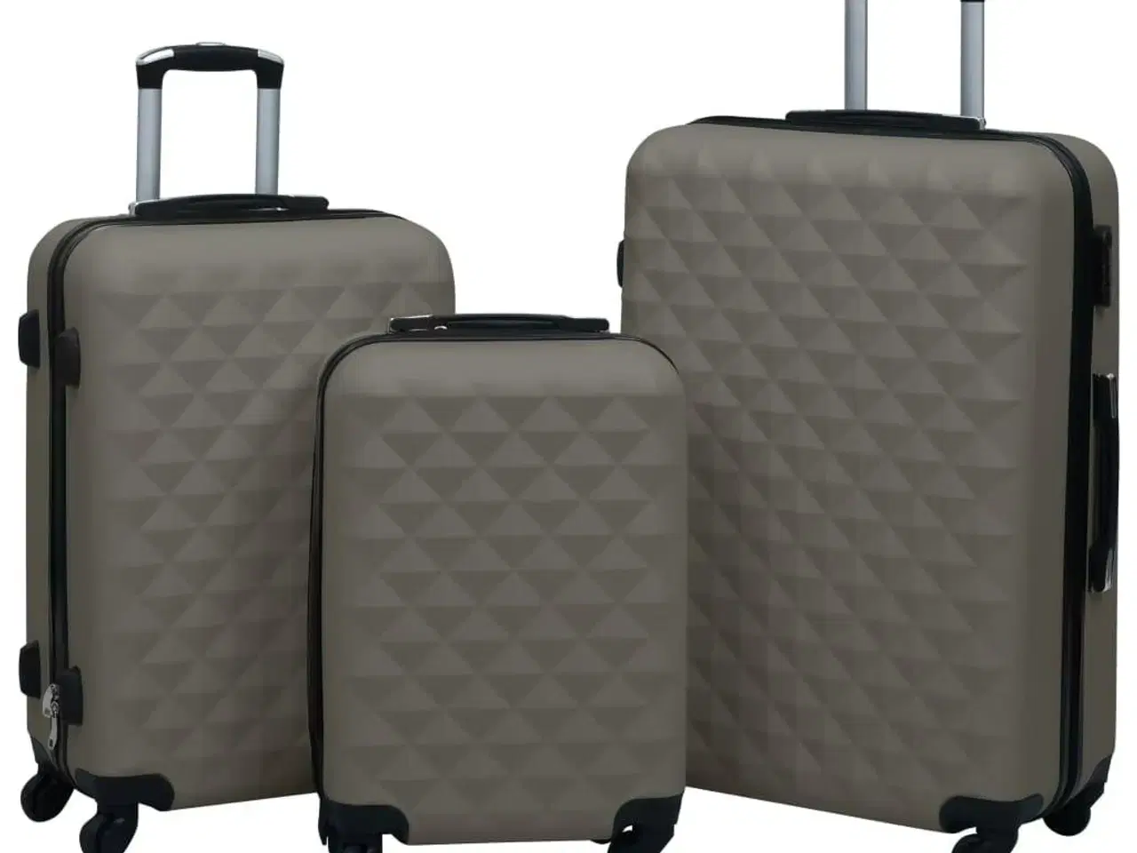 Billede 1 - Kuffertsæt 3 dele hardcase ABS antracitgrå