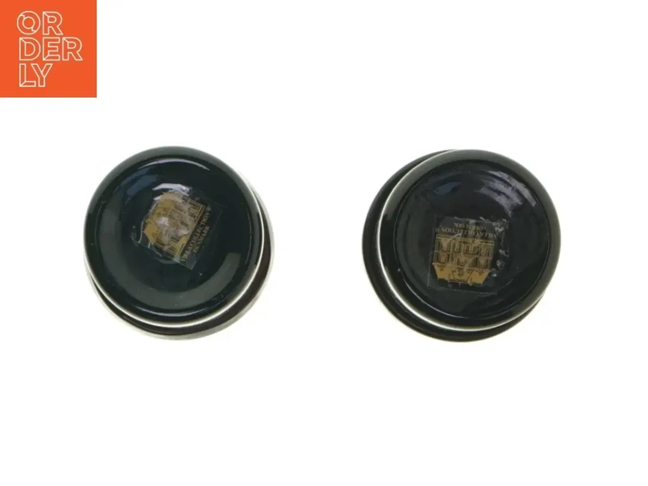 Billede 4 - Par af sorte glas vaser fra Villa Collection Denmark (str. 9x7 cm)