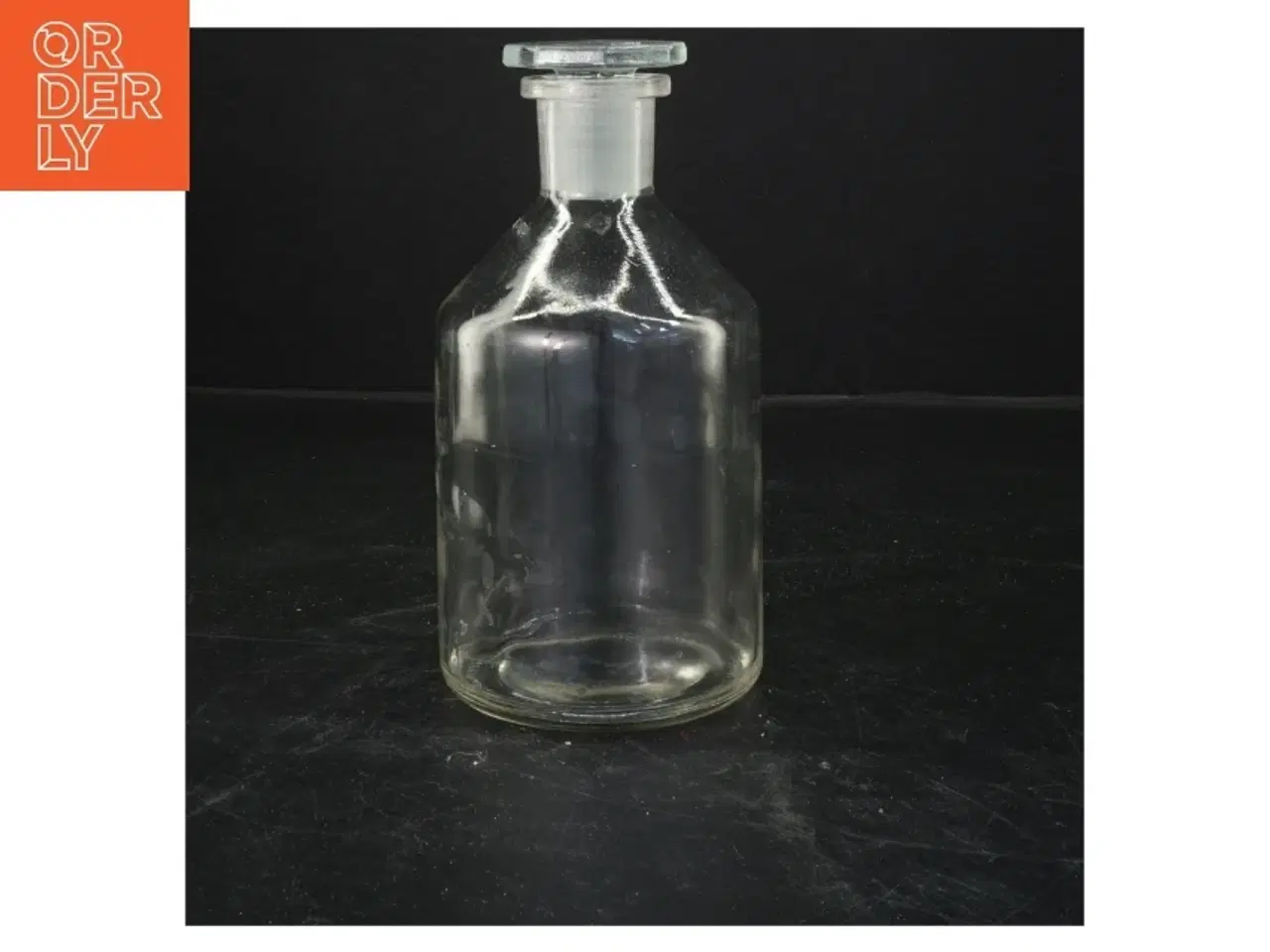 Billede 2 - Glasflaske med prop (str. 17x8,5 cm)