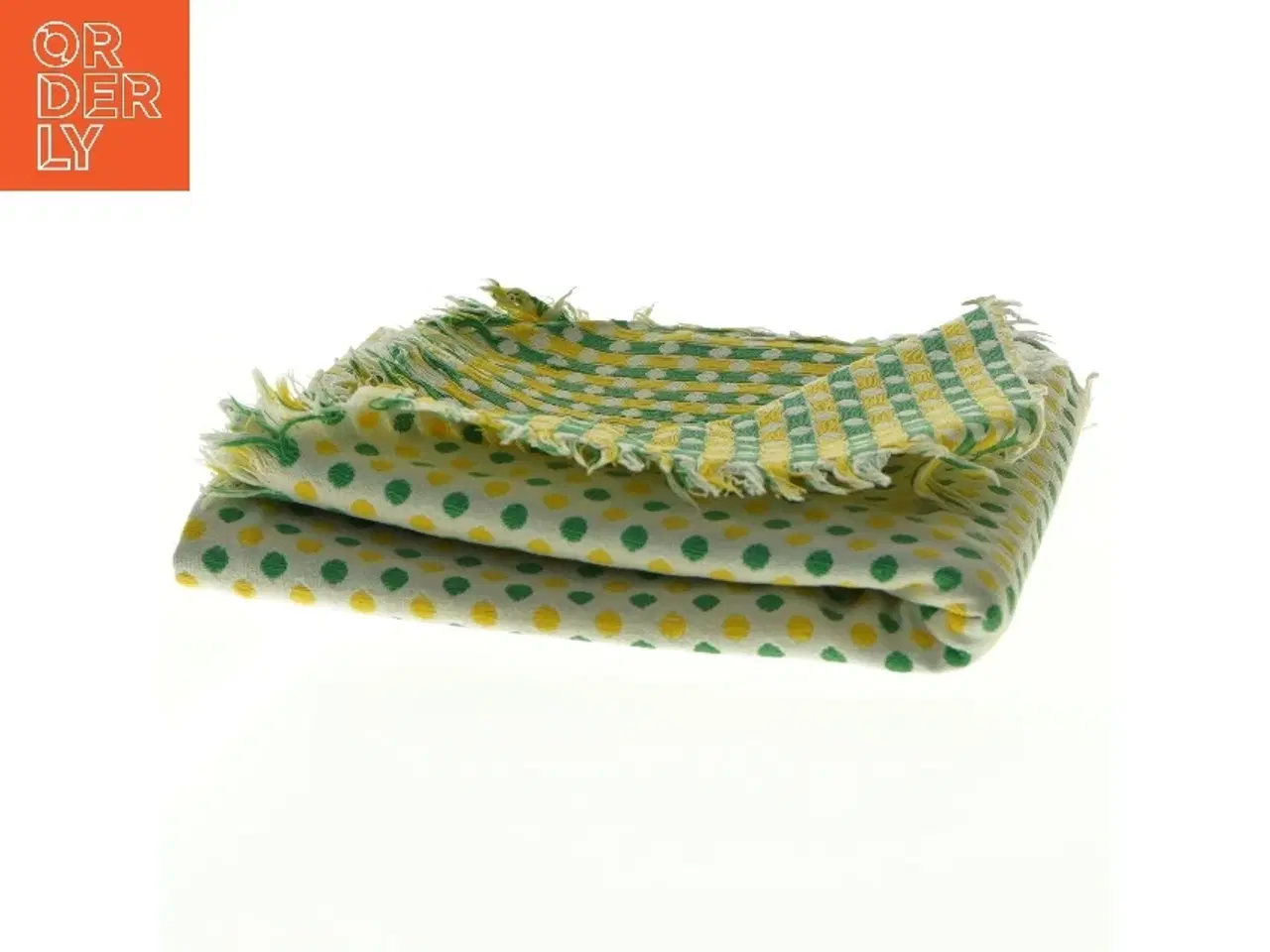 Billede 5 - Ternet bomulds tekstil (str. 73. x 73 cm)