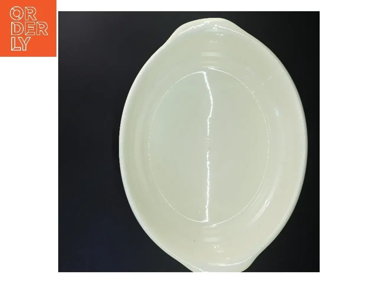 Billede 3 - Gammelt Stort fladt servanteskål med blåt mønster (str. 35x12 cm)