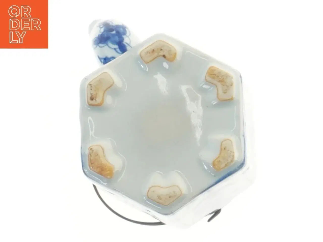 Billede 4 - Keramisk tekande med blå mønstre (str. 13 cm)