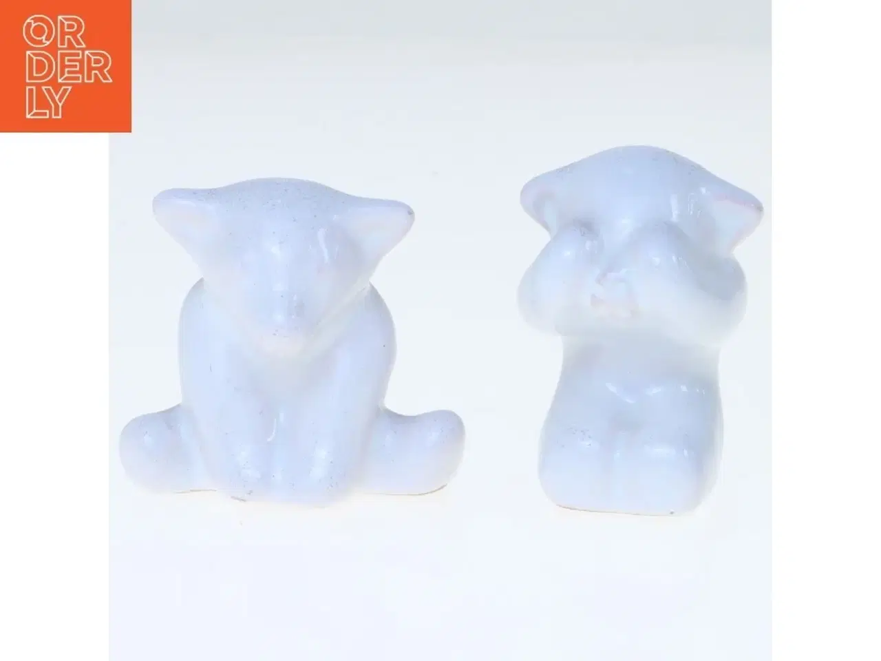 Billede 1 - Keramiske figurer, sæt af to fra L. Hjorth (str. 5 cm)