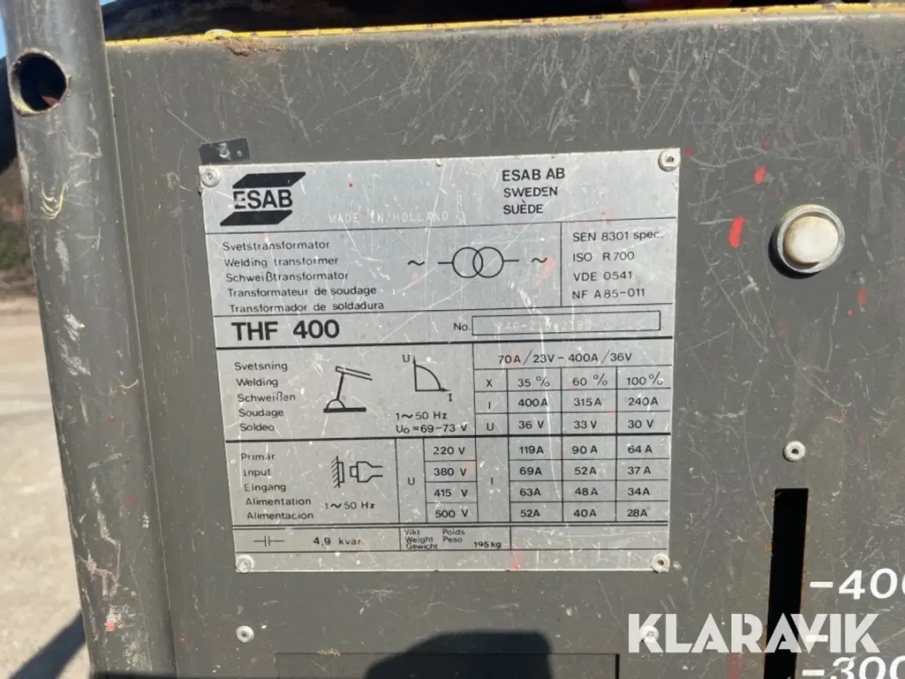Billede 11 - Svejsemaskine ESAB THF400