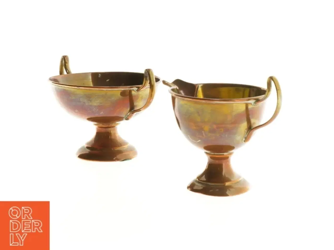 Billede 1 - Sæt med skål og kande i bronze (str. 8 cm)