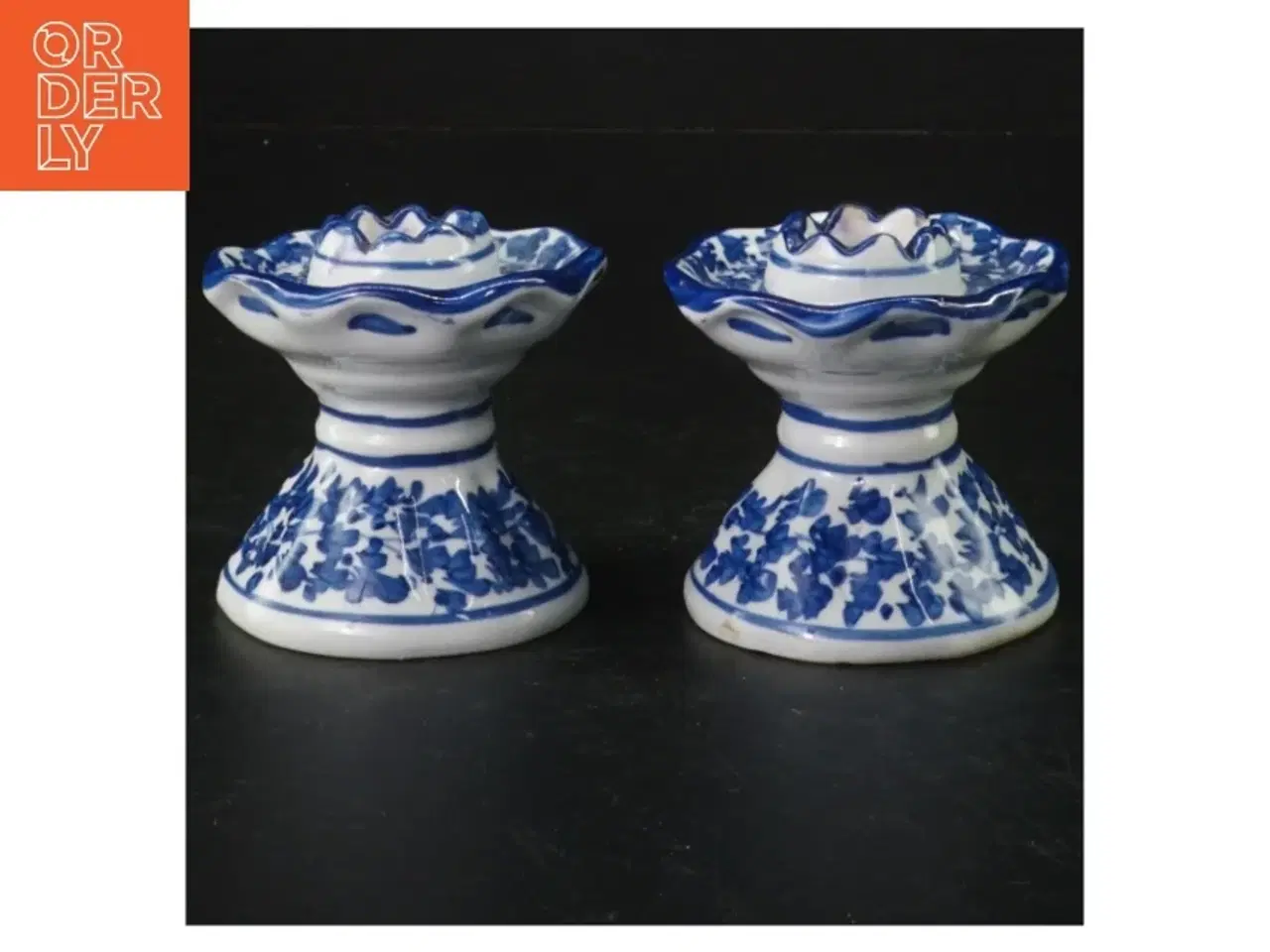 Billede 1 - Porcelænslysestager (str. H 6 cm)