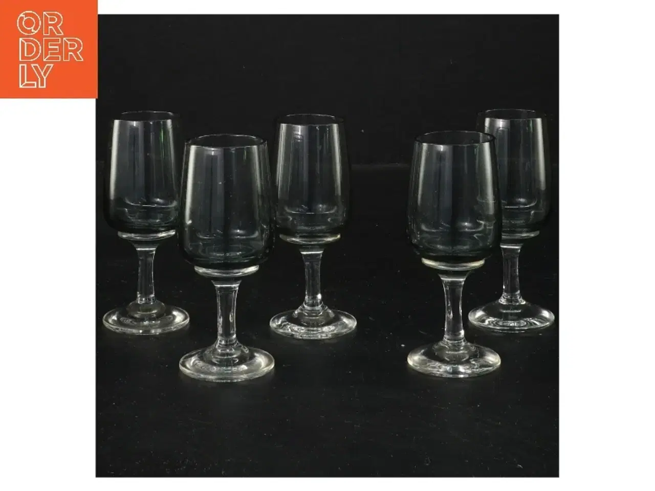 Billede 1 - 5 stk. Holmegaard Atlantic snapseglas (str. 5 stk Ø 3,5 cm længde 9,5 cm)