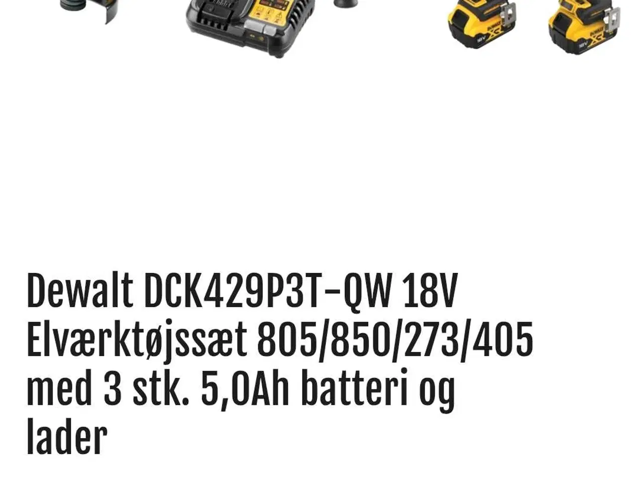 Billede 1 - Dewalt elværktøjssæt kasse