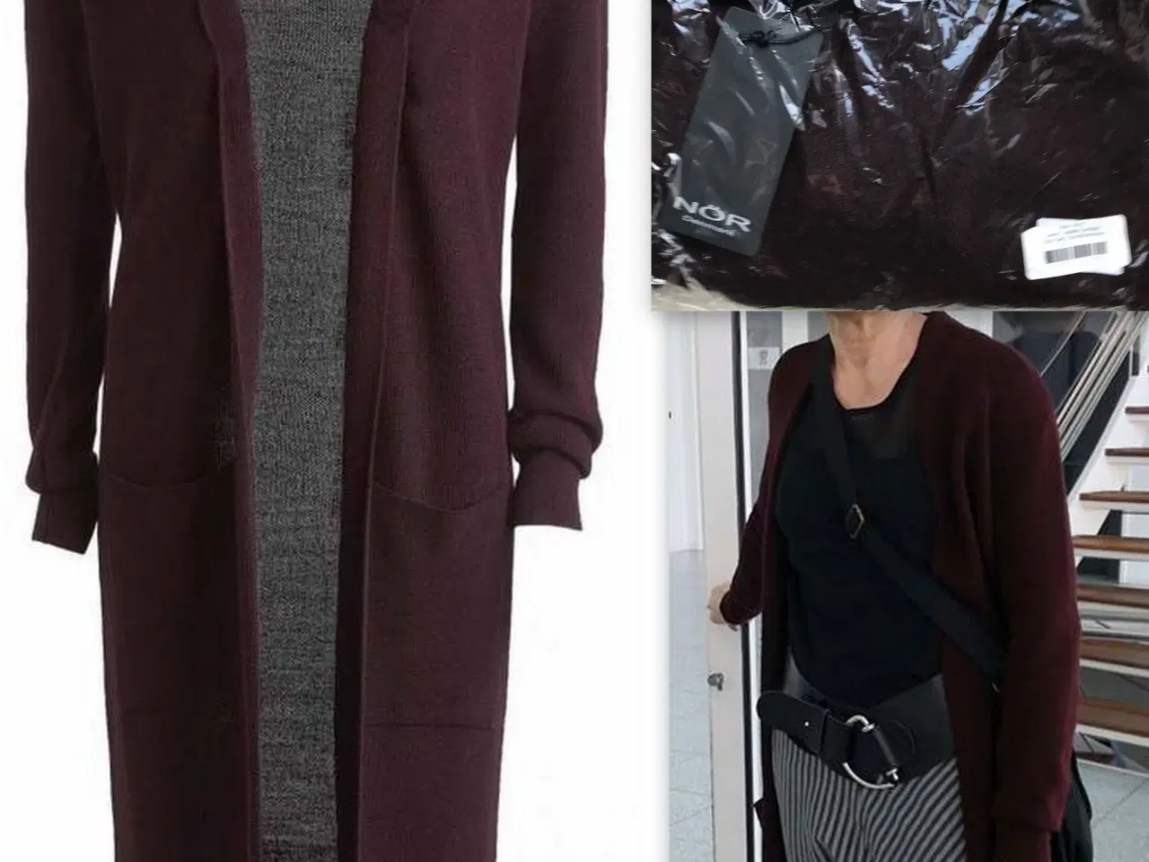 Billede 4 - Nör cardigan i bordeaux