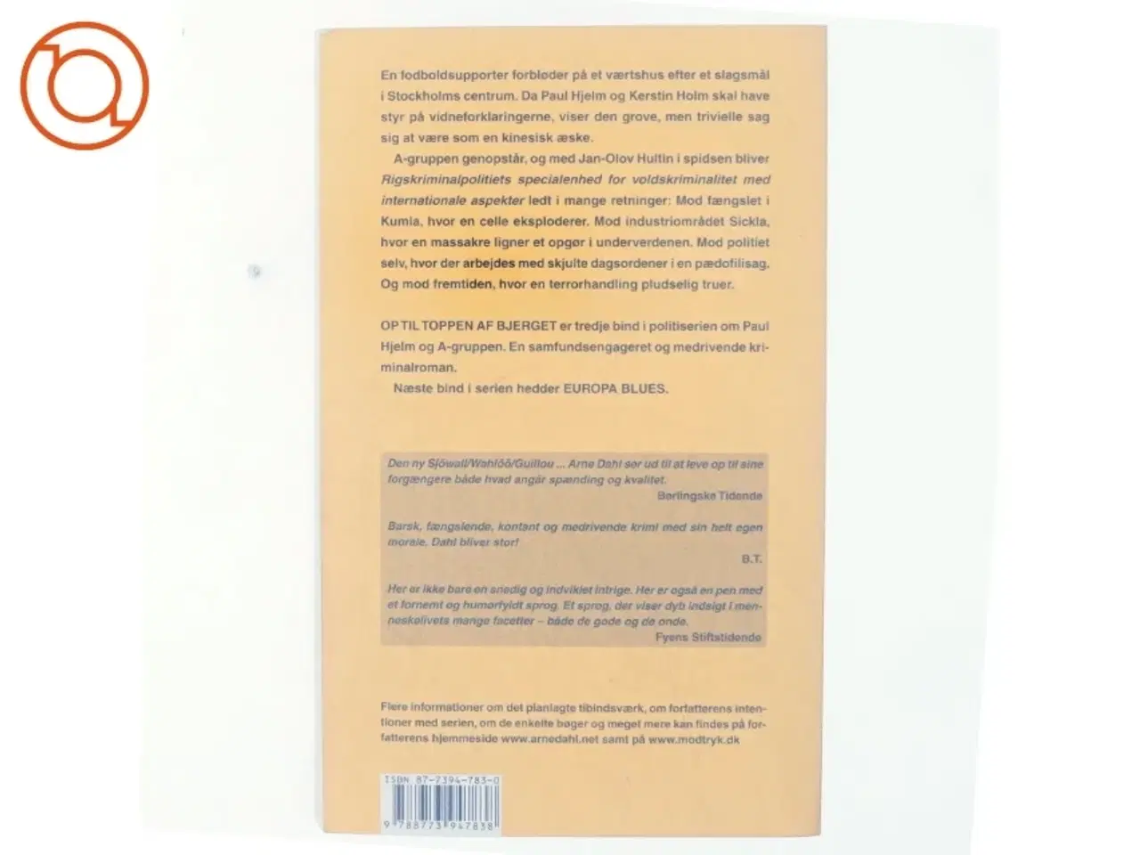 Billede 3 - Op til toppen af bjerget af Arne Dahl (f. 1963) (Bog)