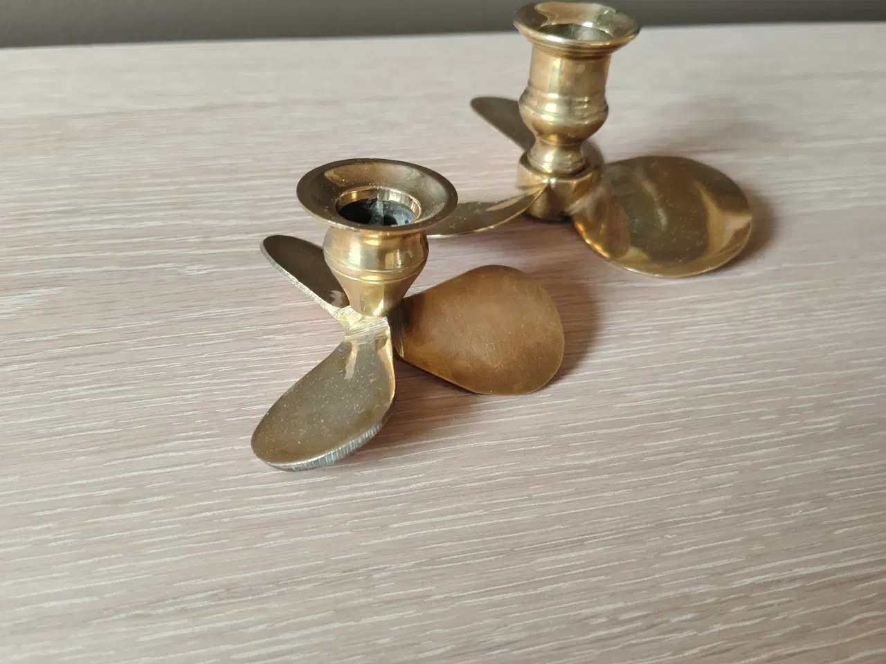 Billede 4 - Flotte messing lysestager