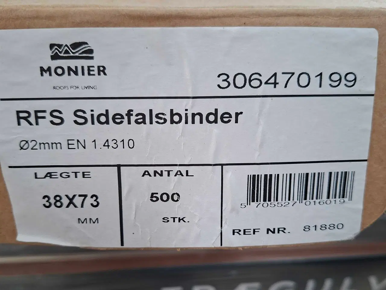 Billede 2 -  Monier Sidefalsbinder 