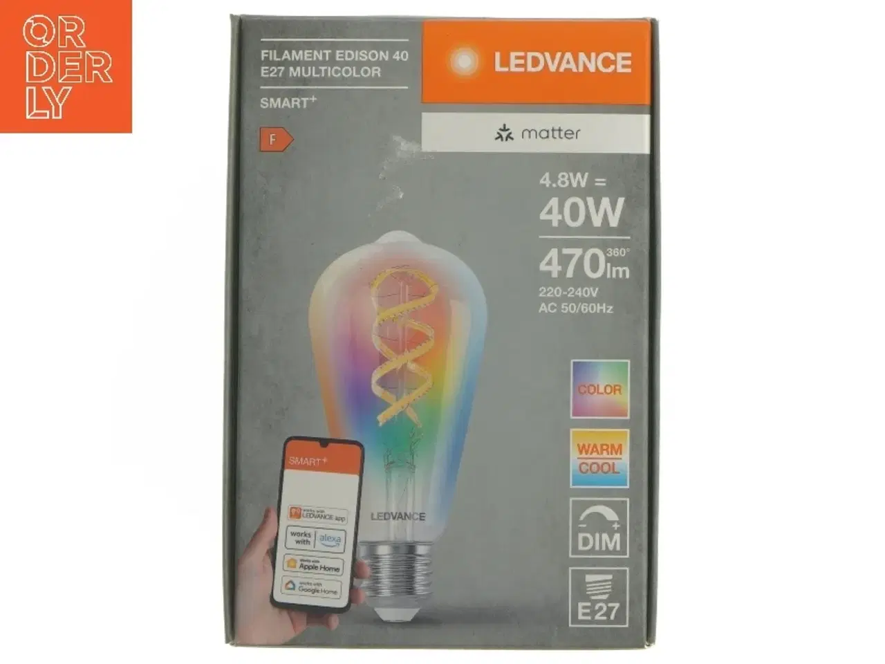 Billede 1 - LEDVANCE Smart+ LED-pære E27 Multicolor fra Ledvance (str. ø 6,4, 14 cm)